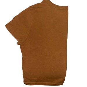 BROWN/BURNT ORANGE CROP TOP TEE